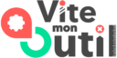 Logo représentant la société Vite Mon Outil sur fond blanc
