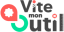 Logo représentant la société Vite Mon Outil sur fond blanc