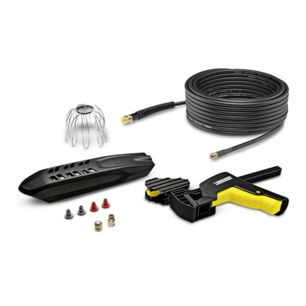 Accessoires contenus dans le kit pour nettoyage canalisation et gouttière